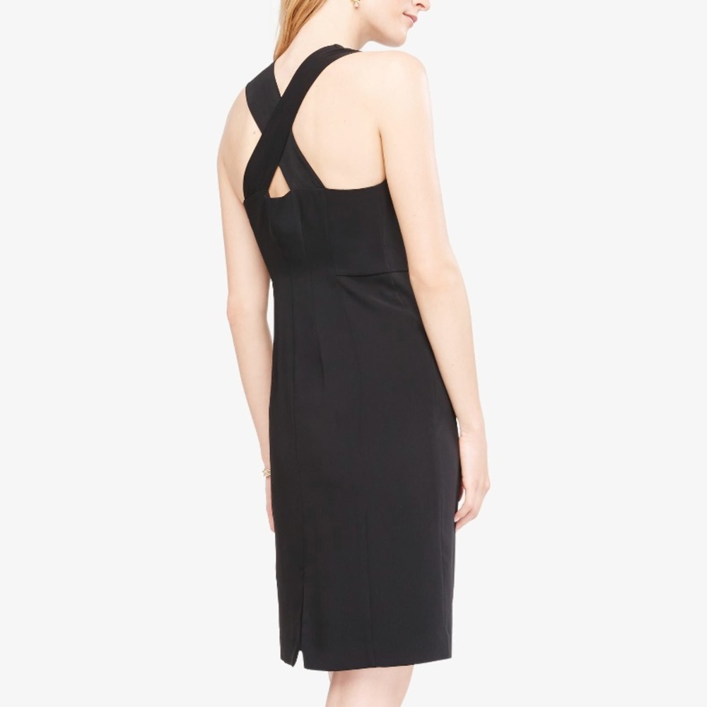 Ann Taylor cross back ponte knit career dress